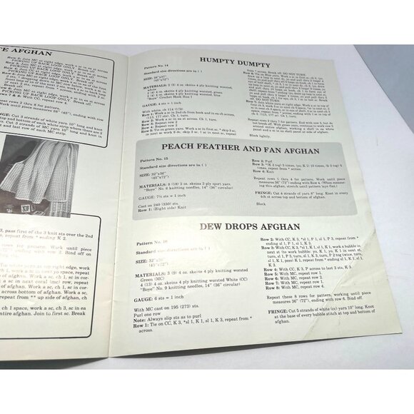 Convertible Baby Afghans 16 Pattern Book 1980 Vintage Crochet Knitting GYS #31 - Picture 5 of 8